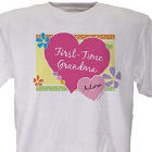 First -Time Grandma New Baby Personalized T-shirt